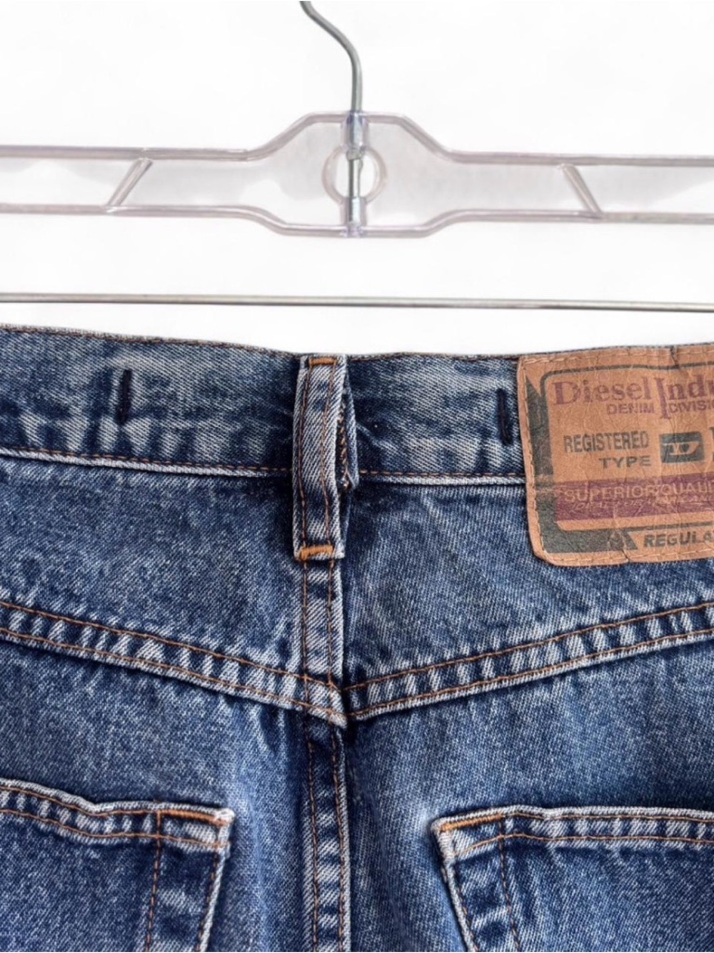 Y2K Vintage Diesel Medium Blue Flare Wide-Leg Jeans Size 27 - Picture 9 of 9